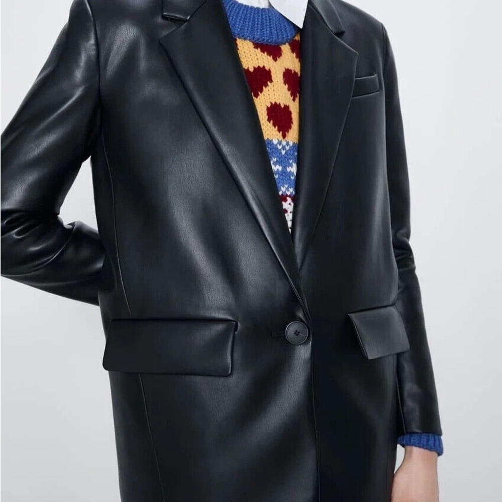Leather blazer